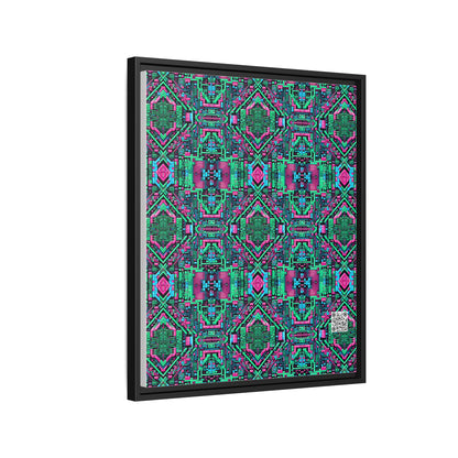 Digital Glitch Vibes Tech-Inspired Streetwear Matte Canvas, Framed (multi-Color) - 8404 Design-71 B