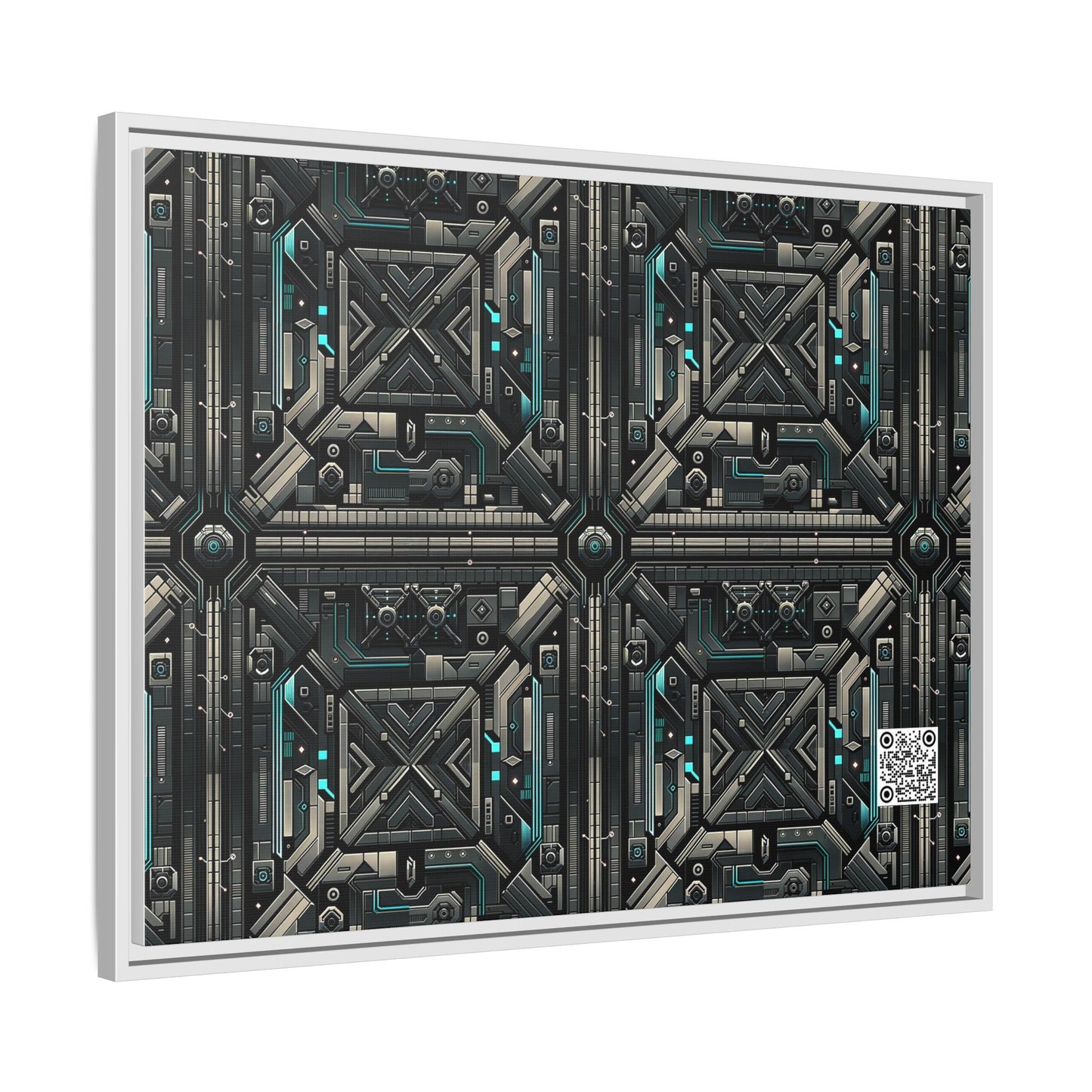 Tech Noir Futuristic Tech Aesthetic with a Dark Twist Matte Canvas, Framed (multi-color) - 8404 Design-59 A