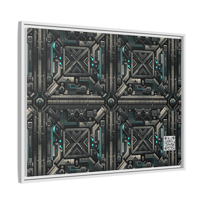 Tech Noir Futuristic Tech Aesthetic with a Dark Twist Matte Canvas, Framed (multi-color) - 8404 Design-59 A