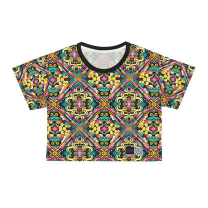 Neon Pop Art Revival Pop Culture Retro Crop Tee - 8404 Design-59