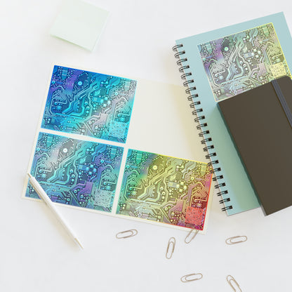 Tech-Infused Neon Tech-Forward Streetwear Sticker Sheets - 8404 Design-66