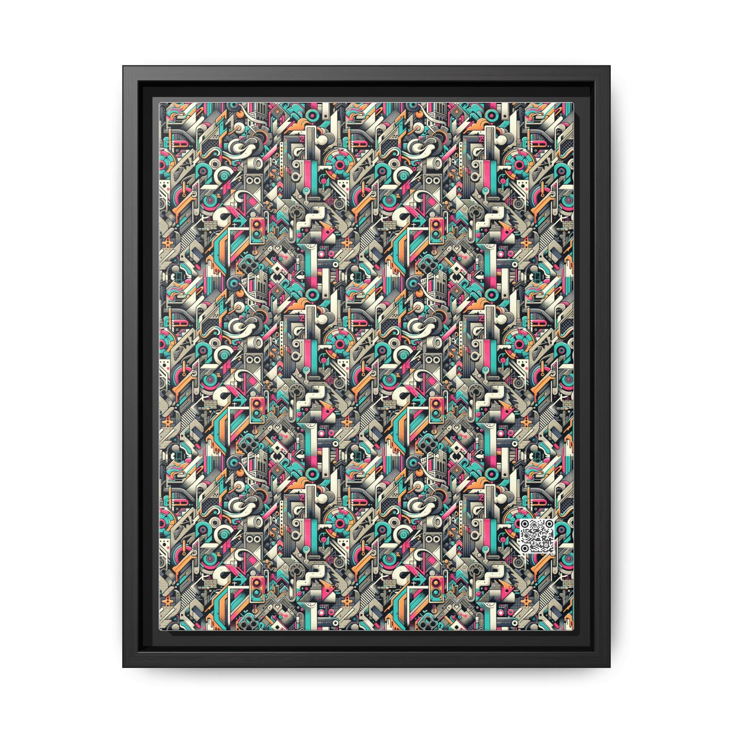 Digital Street Art Urban Street Style Matte Canvas, Framed (multi-color) - 8404 Design-74 A