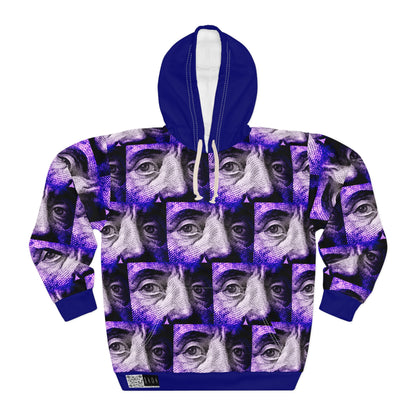 8404 Unisex Adult's "benny" Fashion Pullover Hoodie in Dark Blue-Magenta