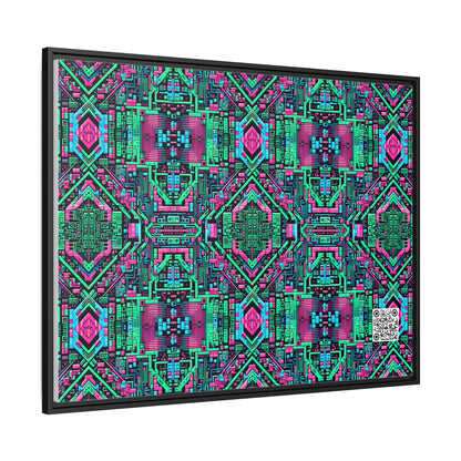 Digital Glitch Vibes Tech-Inspired Streetwear Matte Canvas, Framed (multi-Color) - 8404 Design-71 A
