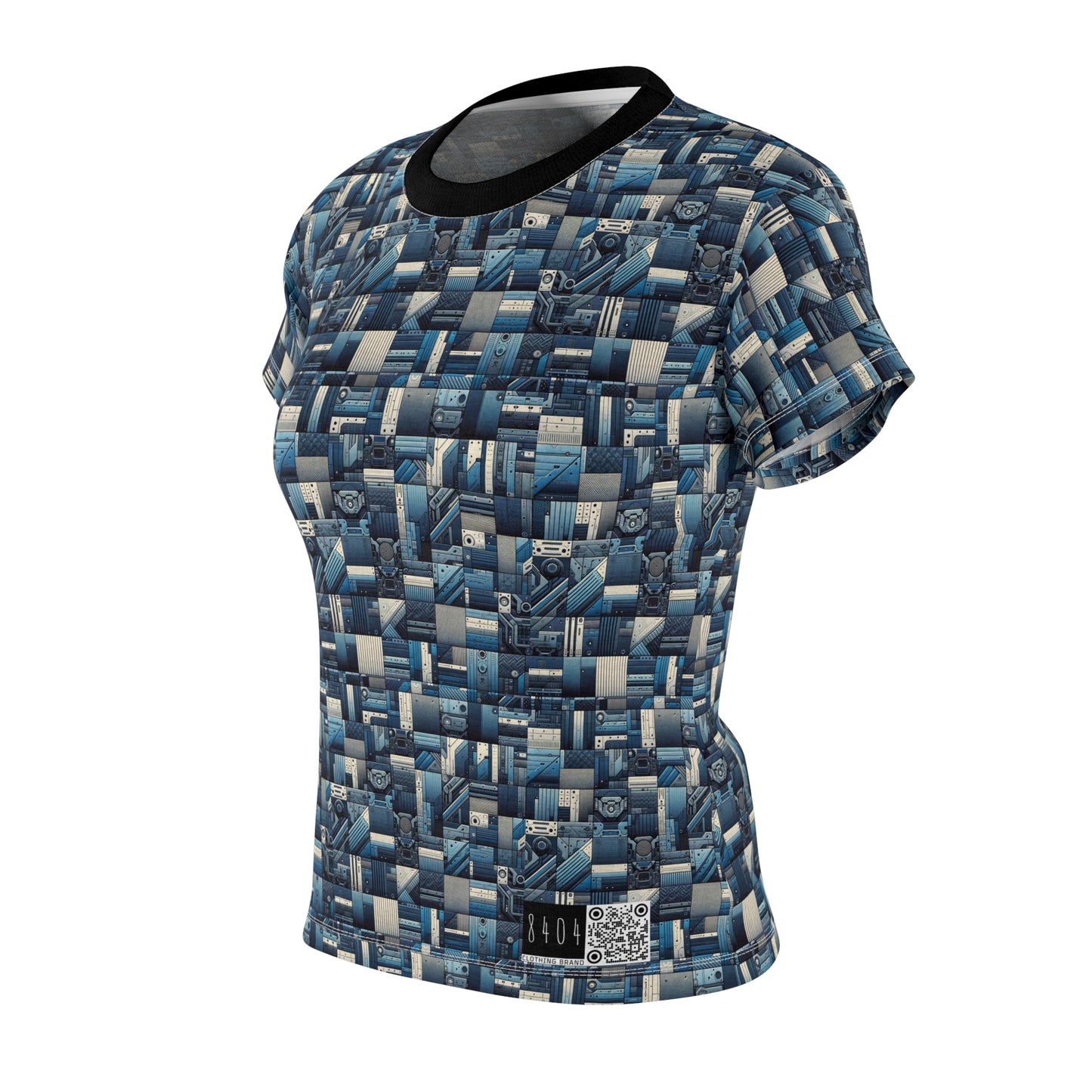 Tech-Inspired Utility Tech-Forward Streetwear With Utilitarian Edge Women's Cut & Sew Tee - 8404 Design-44