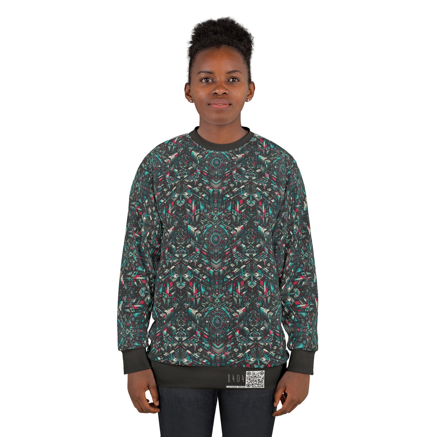 Digital Rebellion Tech-Inspired Streetwear Sweatshirt - 8404 Design-54