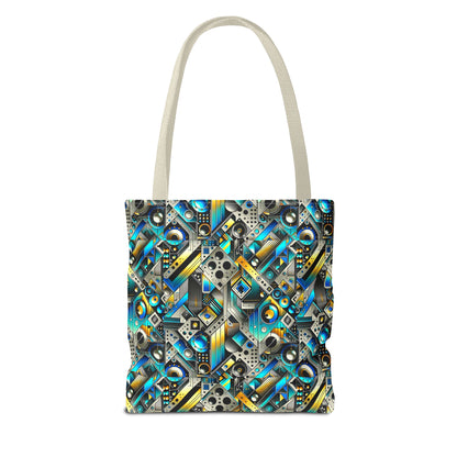 Tech Art Fusion Tech-Forward Streetwear Tote Bag - 8404 Design-50
