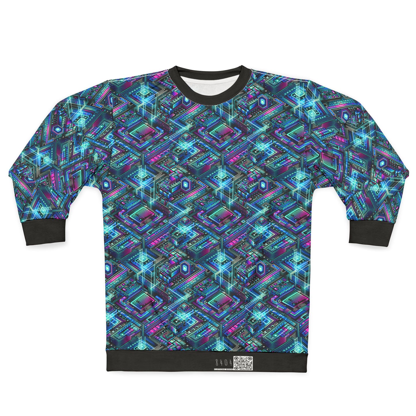 Digital Dreamland Futuristic Tech Aesthetic Sweatshirt - 8404 Design-42