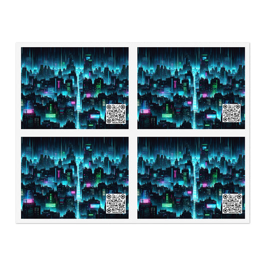 Tech Noir Graphics Cyberpunk Tech Aesthetic Sticker Sheets - 8404 Design-60