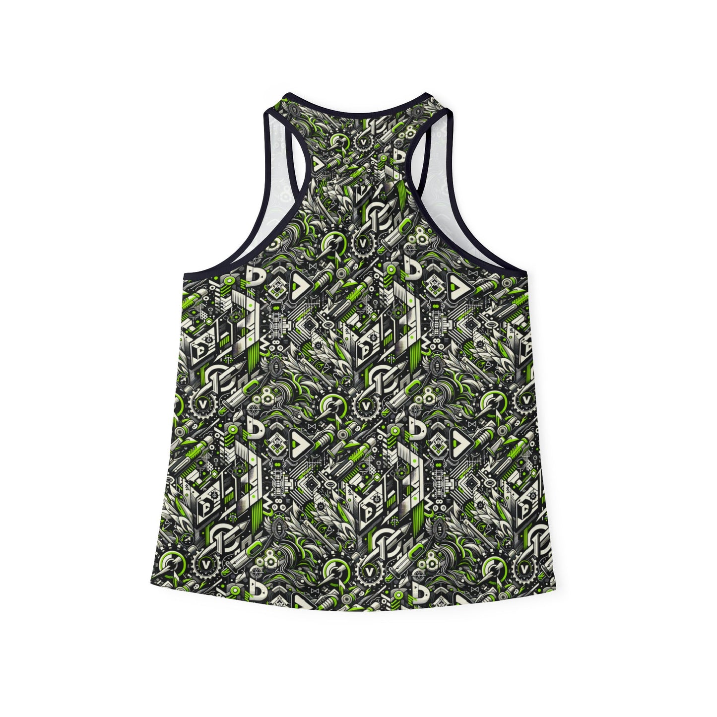 Graffiti Tech Fusion Bold Streetwear Fusion Women's Tank Top - 8404 Design-59