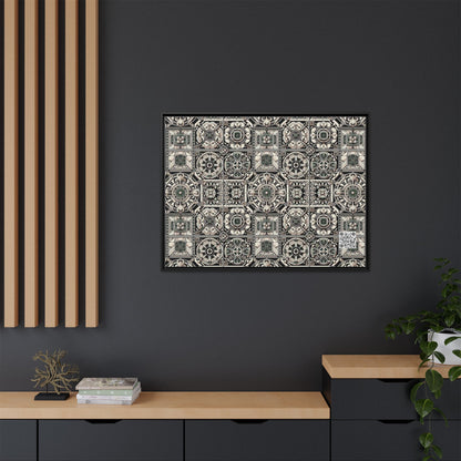 Cyber Garden Party Tech Garden Extravaganza Matte Canvas, Framed (multi-Color) - 8404 Design-45 A