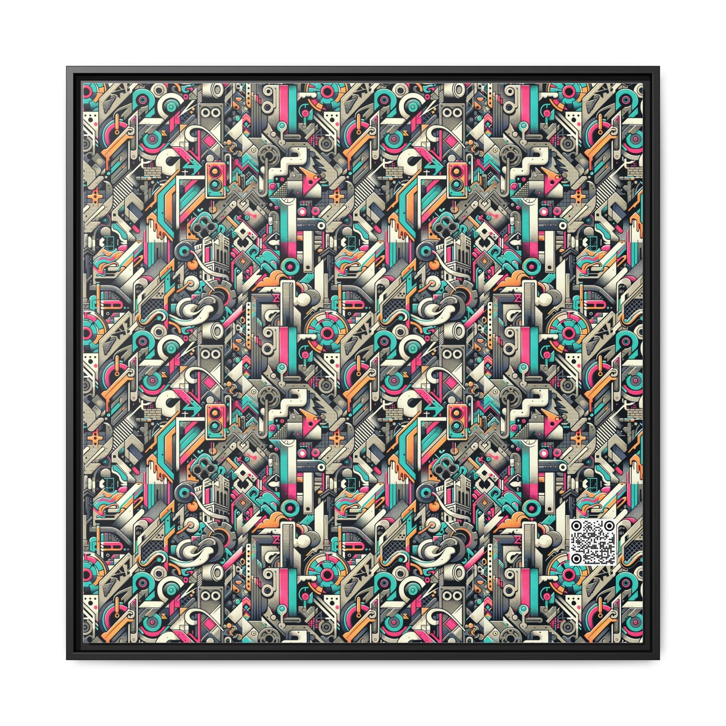 Digital Street Art Urban Street Style Matte Canvas, Framed (multi-color) - 8404 Design-74 A