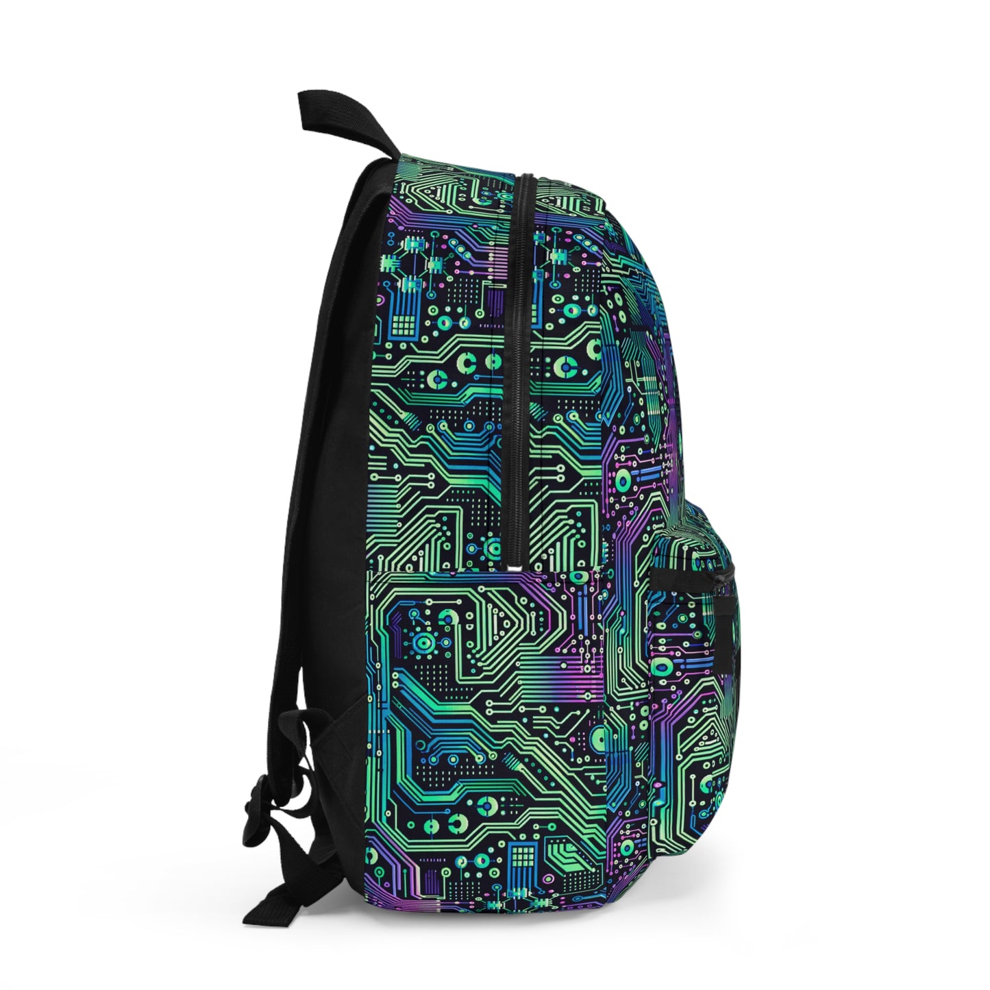 Tech-Infused Neon Tech-Forward Streetwear Backpack - 8404 Design-66