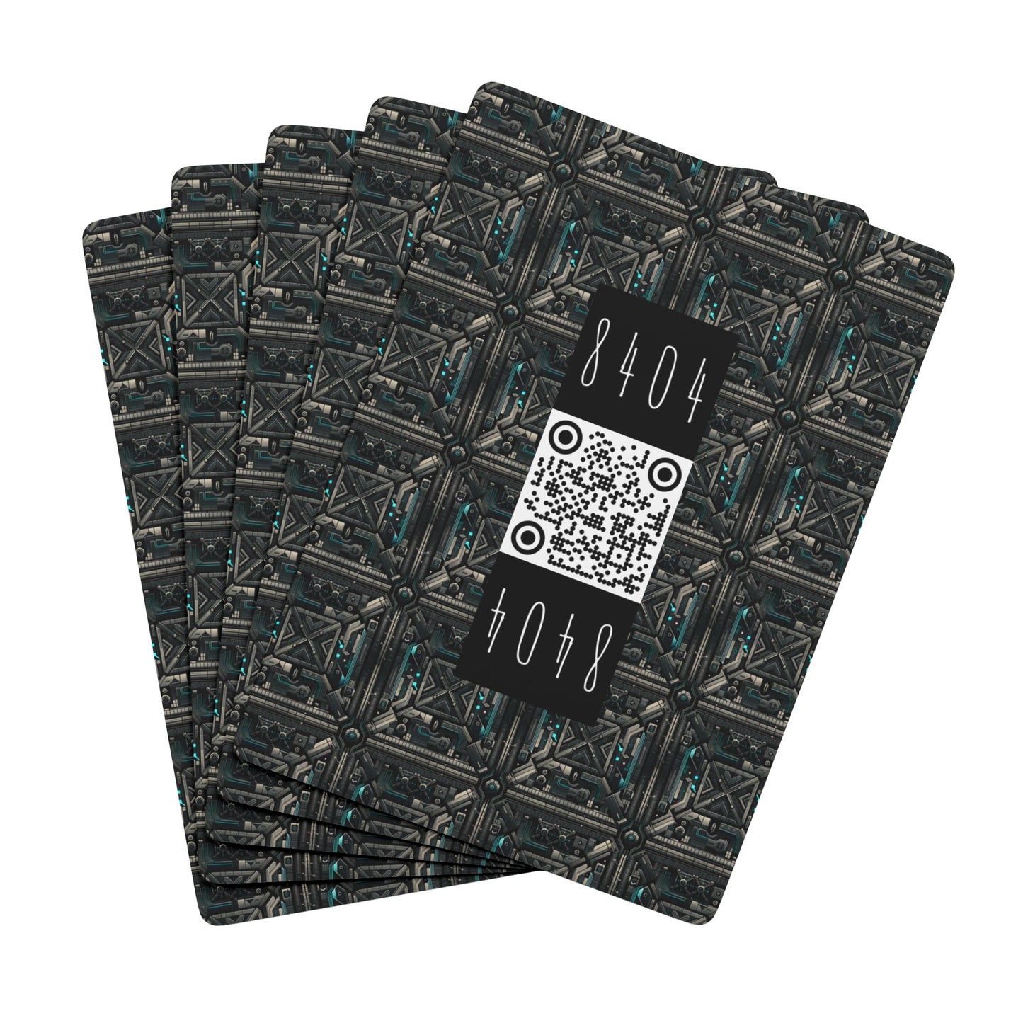 Tech Noir Futuristic Tech Aesthetic with a Dark Twist Poker Playing Cards - 8404 Design-59 S