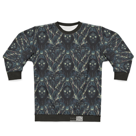 Tech Noir Aesthetics Sleek Tech Streetwear Sweatshirt - 8404 Design-56