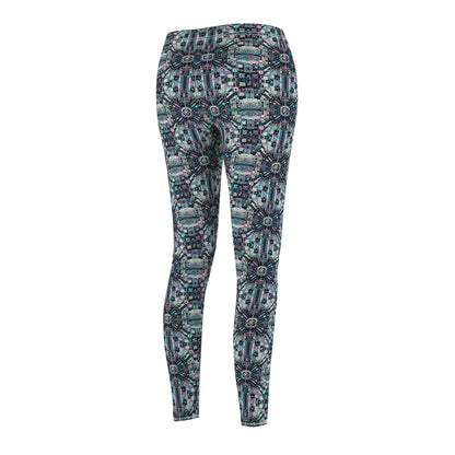 Digital Renaissance Tech-Forward Maximalism Women's Cut & Sew Casual Leggings - 8404 Design-44