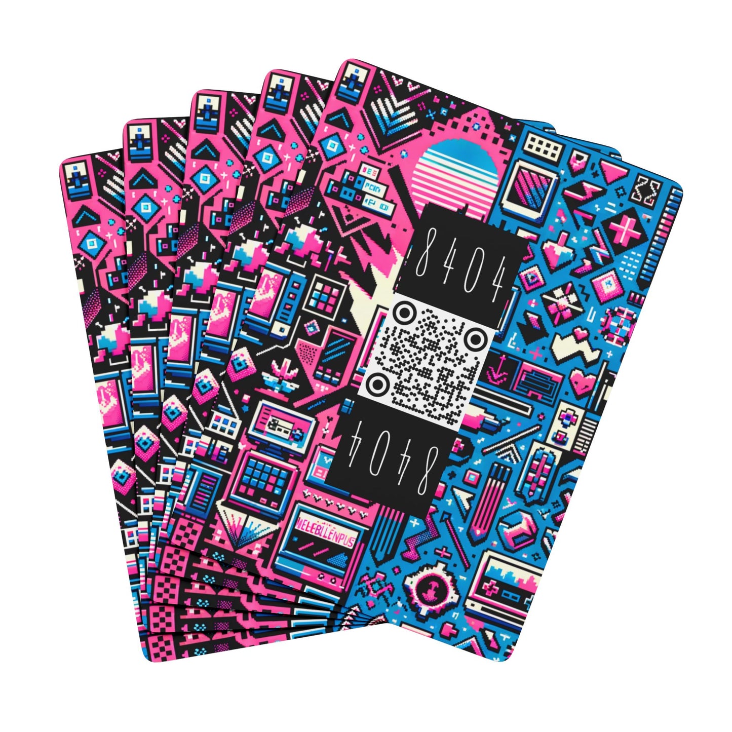 Digital Rebellion Youthful Streetwear with a Rebellious Digital Twist Poker Playing Cards - 8404 Design-63 B