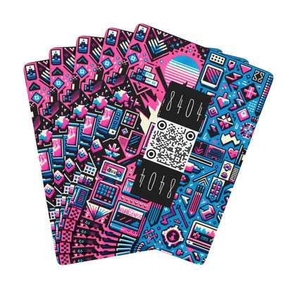 Digital Rebellion Youthful Streetwear with a Rebellious Digital Twist Poker Playing Cards - 8404 Design-63 B