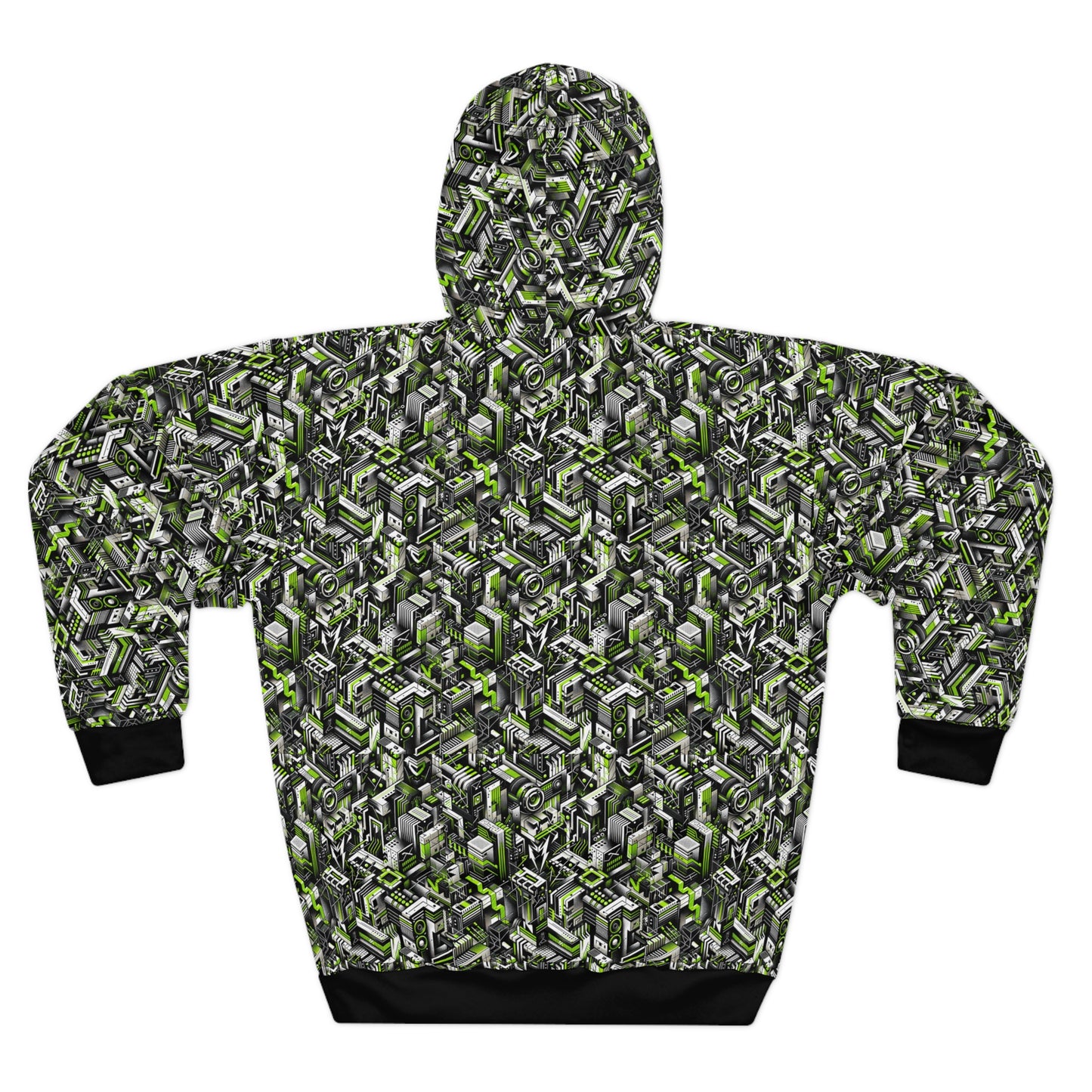 Graffiti Tech Fusion Bold Streetwear Fusion Pullover Hoodie - 8404 Design-53