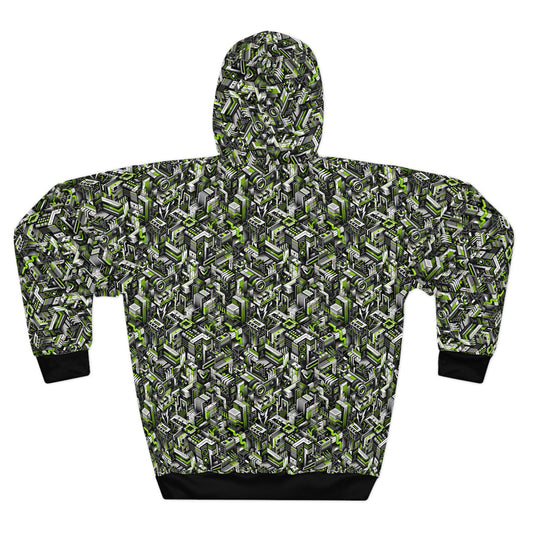 Graffiti Tech Fusion Bold Streetwear Fusion Pullover Hoodie - 8404 Design-53