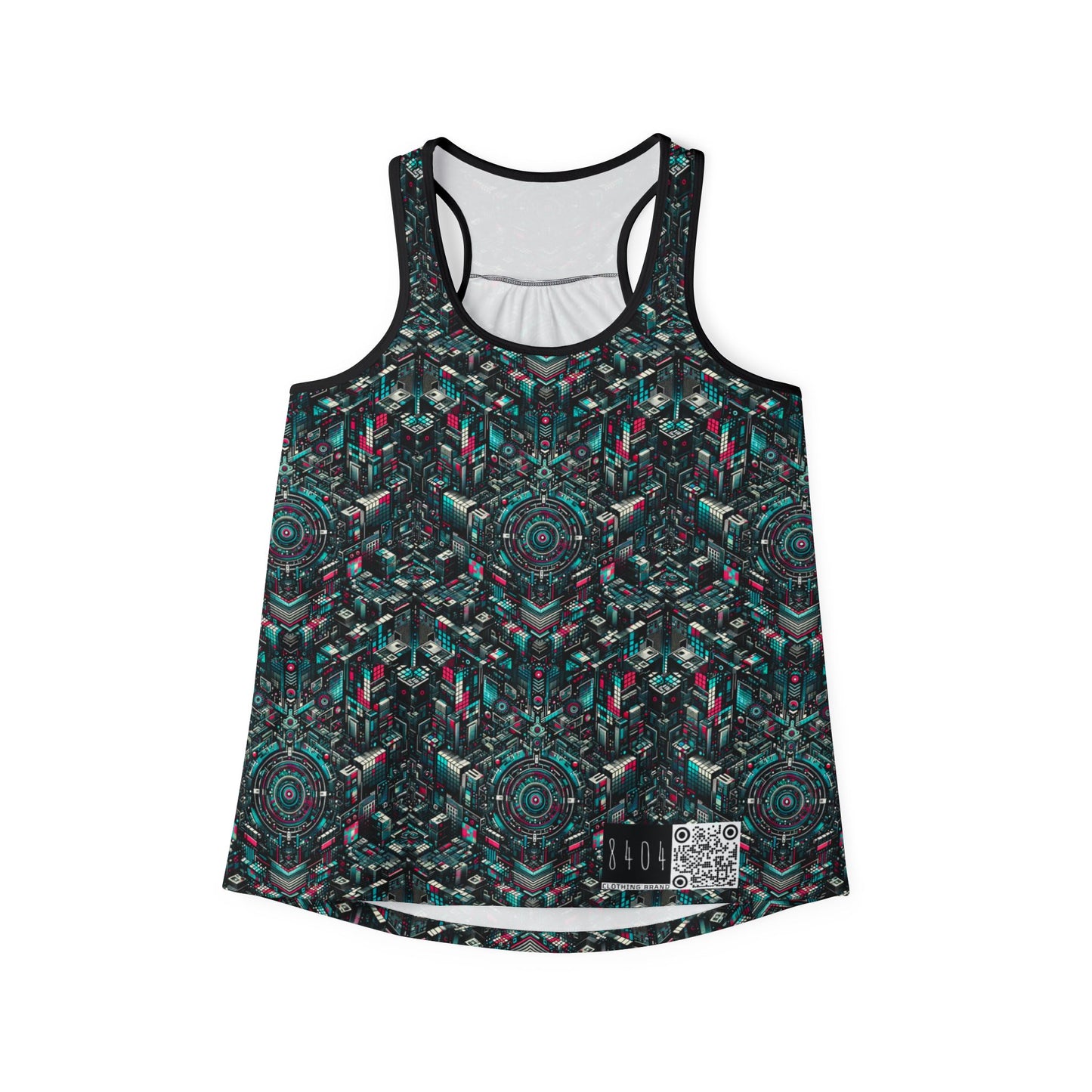 Digital Rebellion Tech-Inspired Streetwear Women's Tank Top - 8404 Design-54