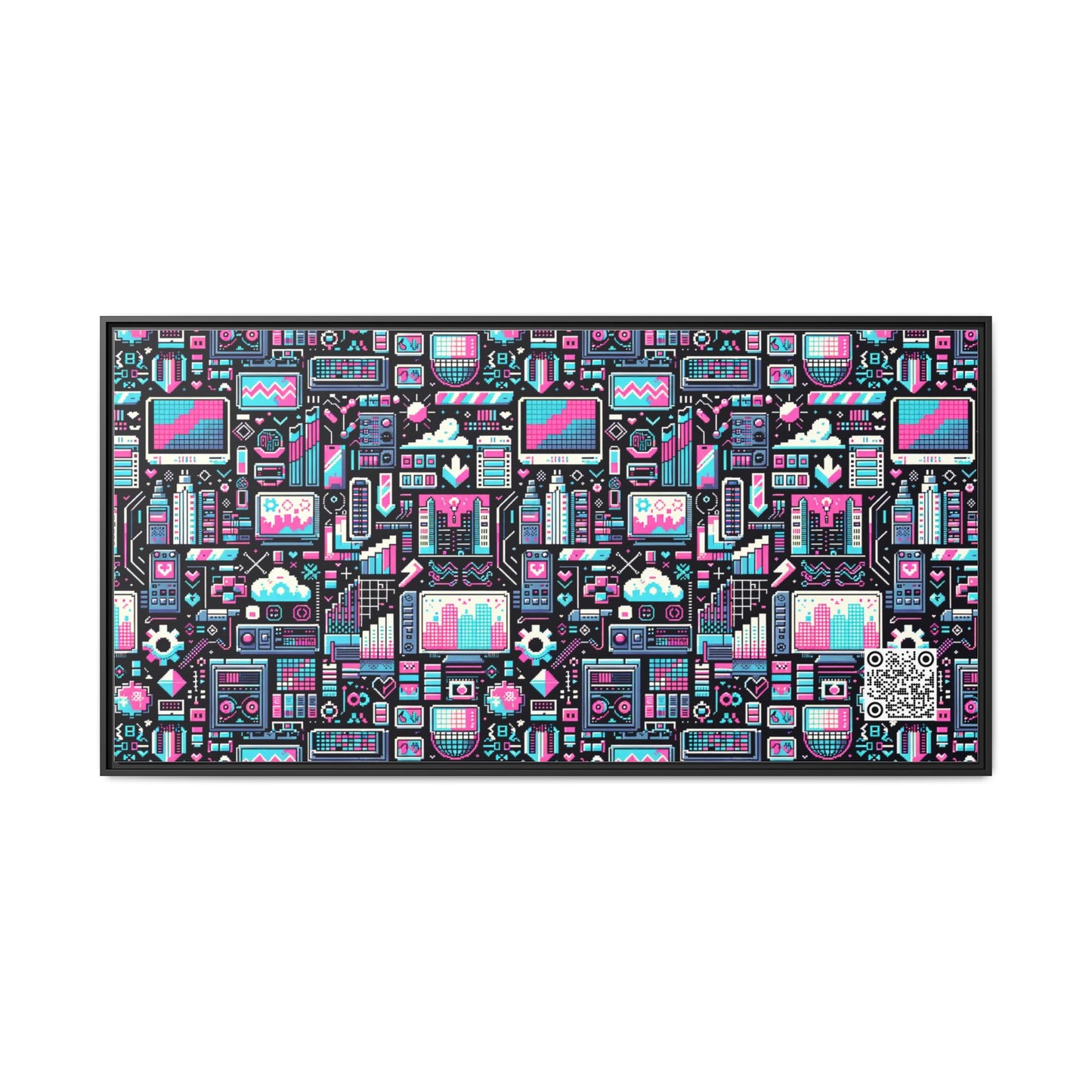 Digital Rebellion Youthful Streetwear with a Rebellious Digital Twist Matte Canvas, Framed (multi-color) - 8404 Design-71 B