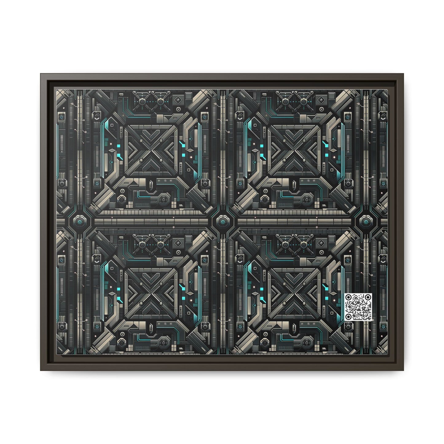 Tech Noir Futuristic Tech Aesthetic with a Dark Twist Matte Canvas, Framed (multi-color) - 8404 Design-59 A