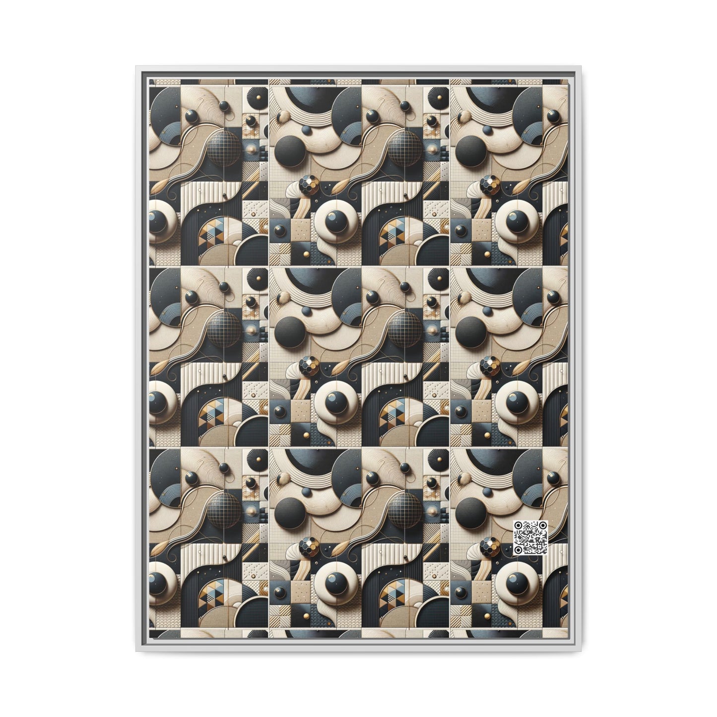 Tech-forward Luxe Streetwear Tech Luxe Fusion Matte Canvas, Framed (multi-color) - 8404 Design-71 A