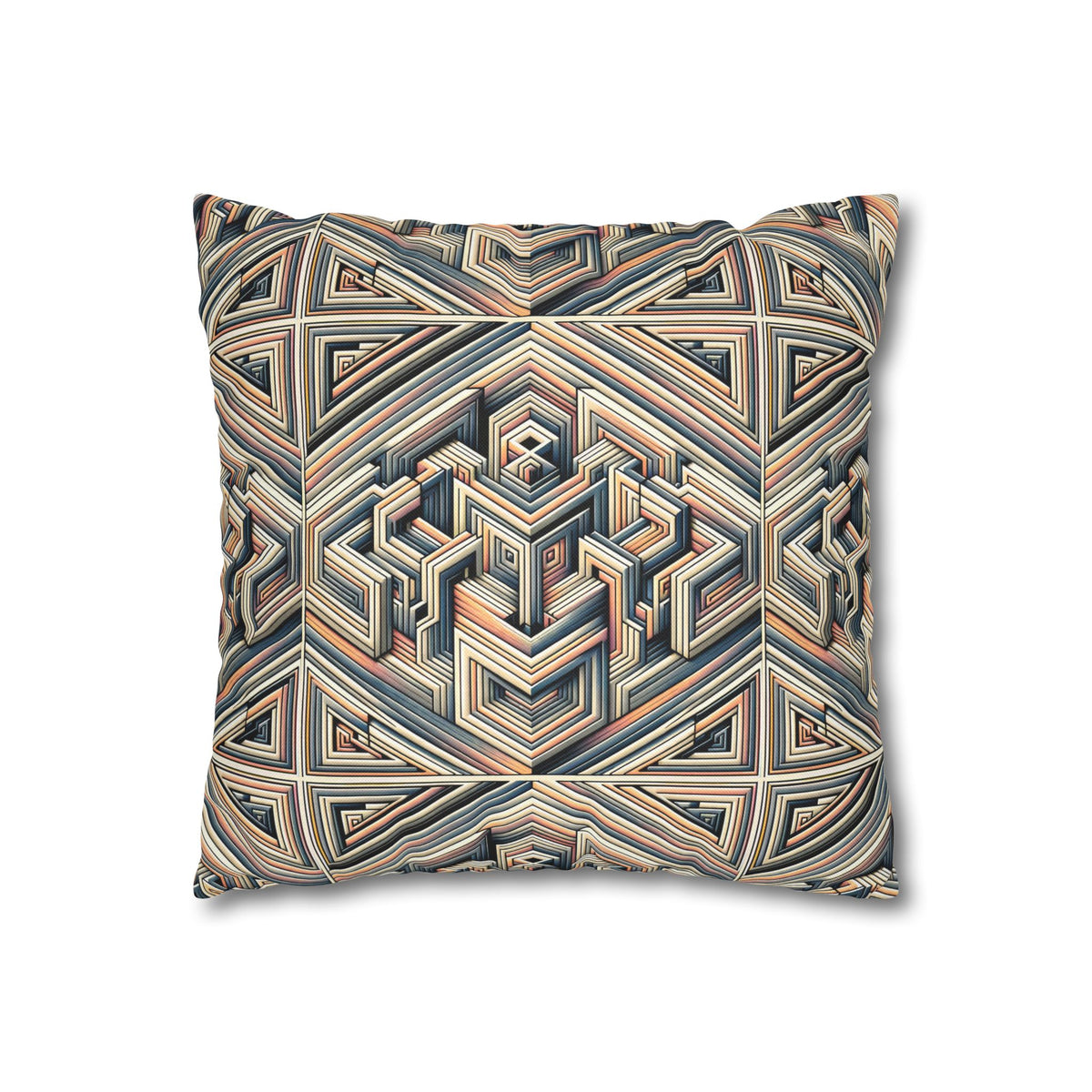 Tech Illusion Graphics Futuristic Artistry Spun Polyester Square Pillowcase - 8404 Design-52