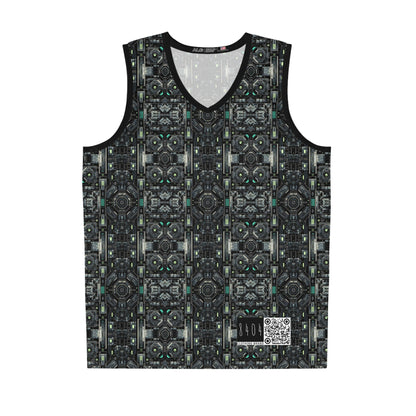 Tech Noir Tech-Forward Minimalism Basketball Jersey - 8404 Design-52