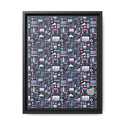 Digital Rebellion Youthful Streetwear with a Rebellious Digital Twist Matte Canvas, Framed (multi-color) - 8404 Design-71 A