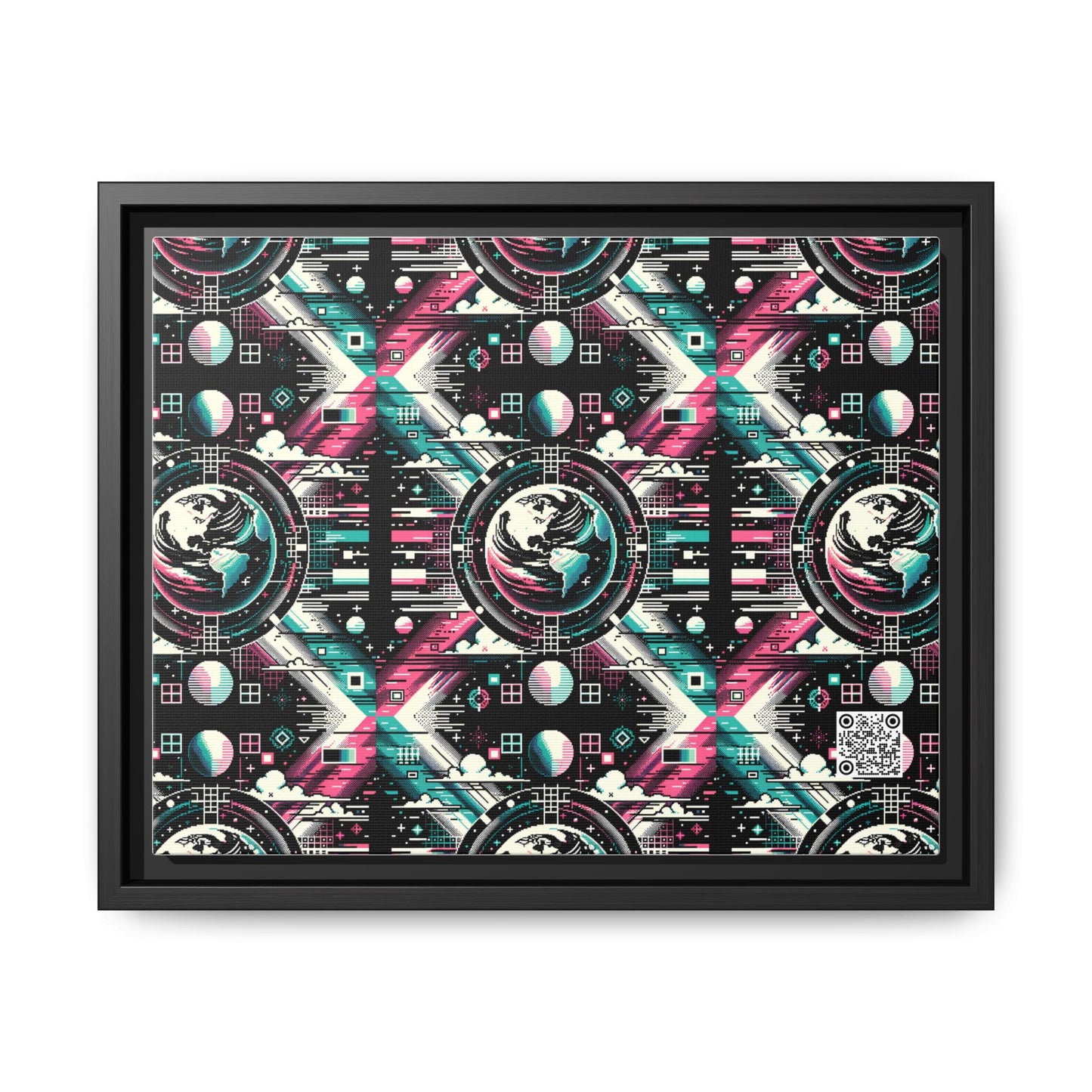 Digital Artistry Digital-native Streetwear Matte Canvas, Framed (multi-color) - 8404 Design-62 A