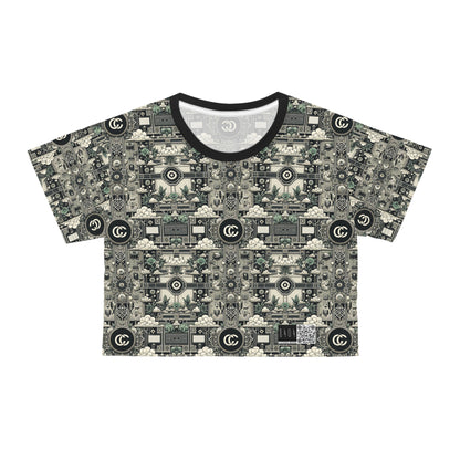 Cyber Garden Party Tech Garden Extravaganza Crop Tee - 8404 Design-54