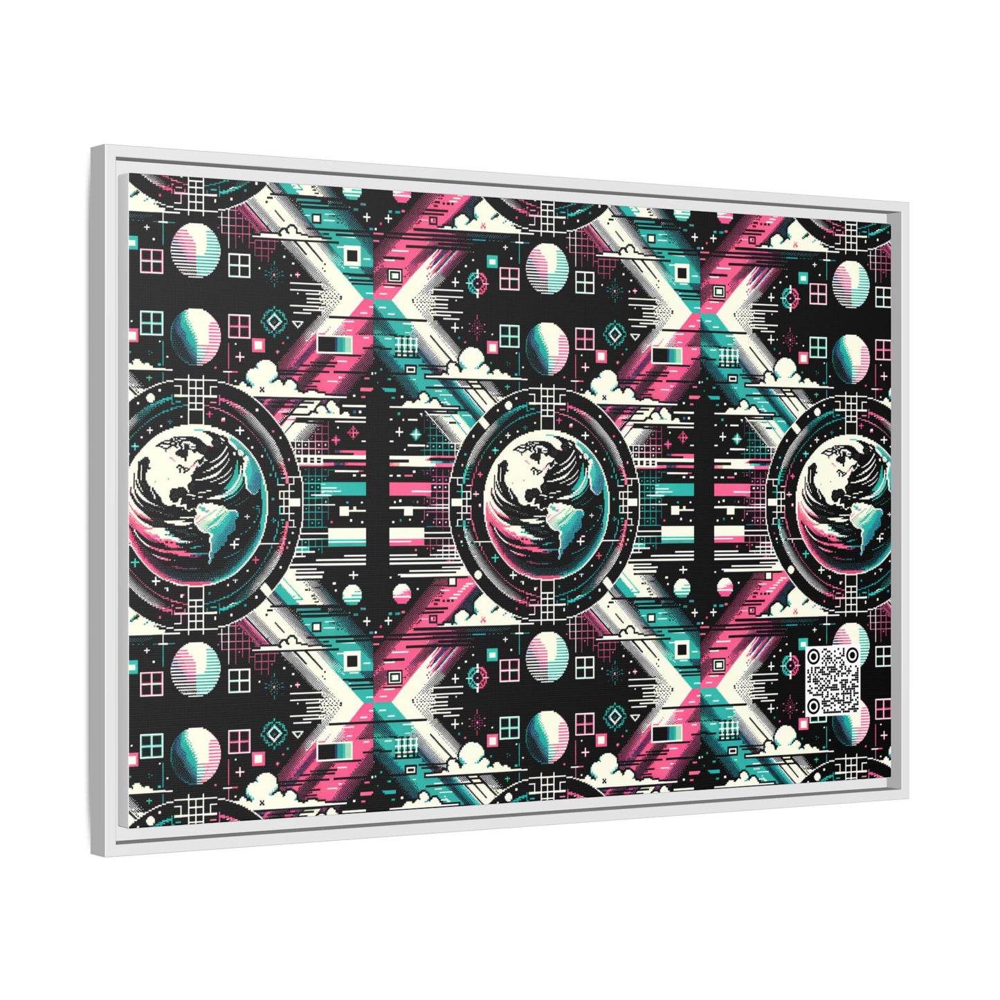 Digital Artistry Digital-native Streetwear Matte Canvas, Framed (multi-color) - 8404 Design-62 A