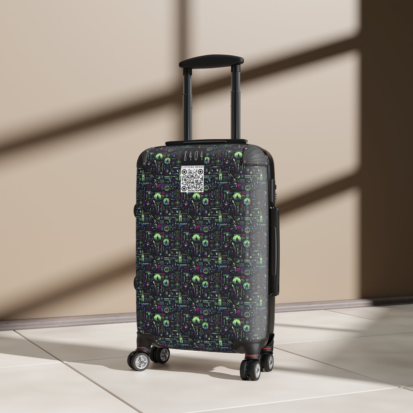 Tech Noir Futuristic Cyberpunk Suitcase - 8404 Design-63