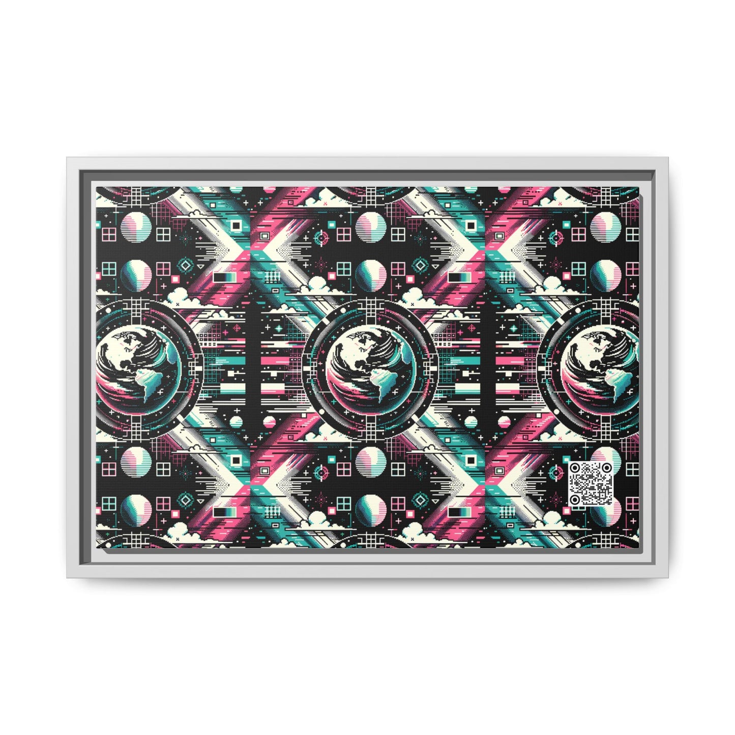 Digital Artistry Digital-native Streetwear Matte Canvas, Framed (multi-color) - 8404 Design-62 B