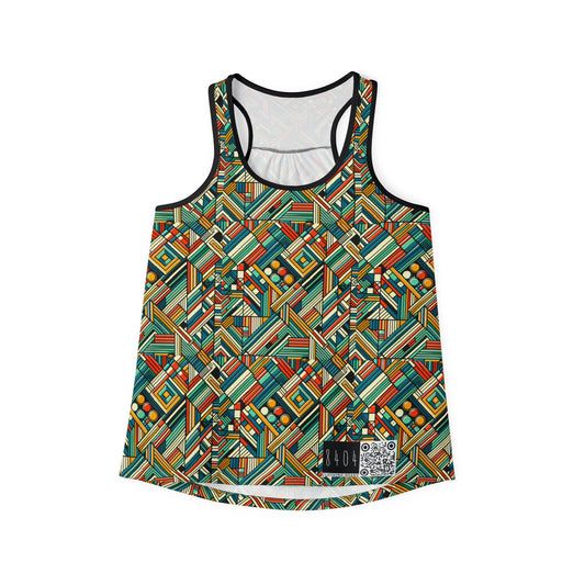 Abstract Graphic Art Modern Artistic Expression Women's Tank Top - 8404 Design-67