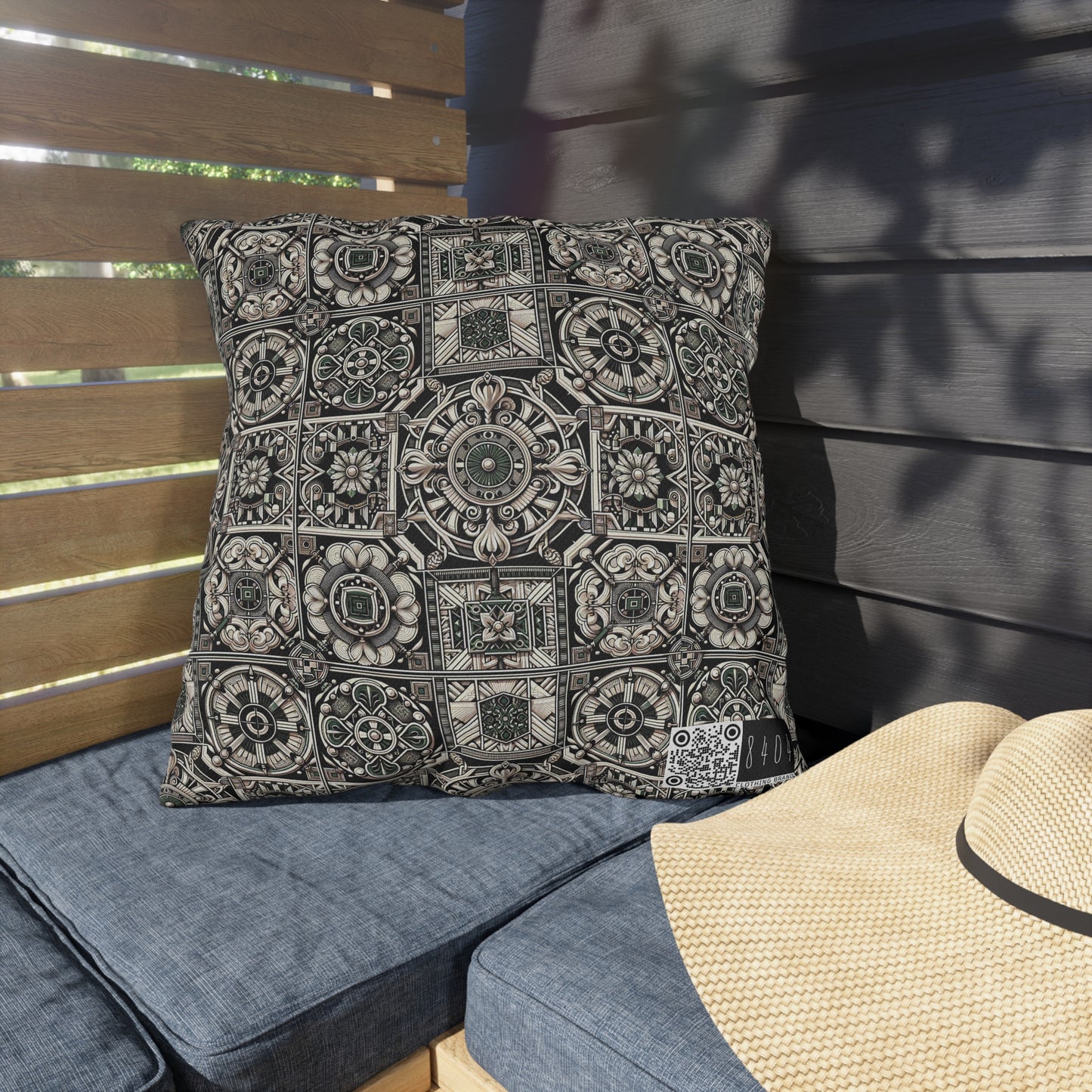 Cyber Garden Party Tech Garden Extravaganza Outdoor Pillow - 8404 Design-45