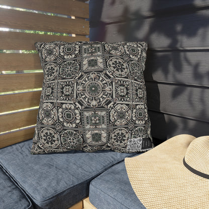 Cyber Garden Party Tech Garden Extravaganza Outdoor Pillow - 8404 Design-45