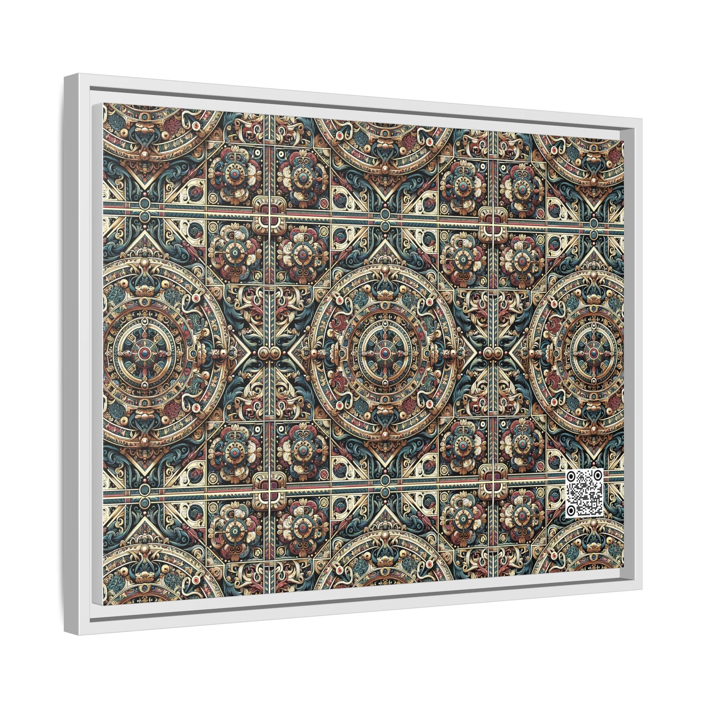 Urban Renaissance Historical Fusion With Street Edge Matte Canvas, Framed (multi-Color) - 8404 Design-57 A