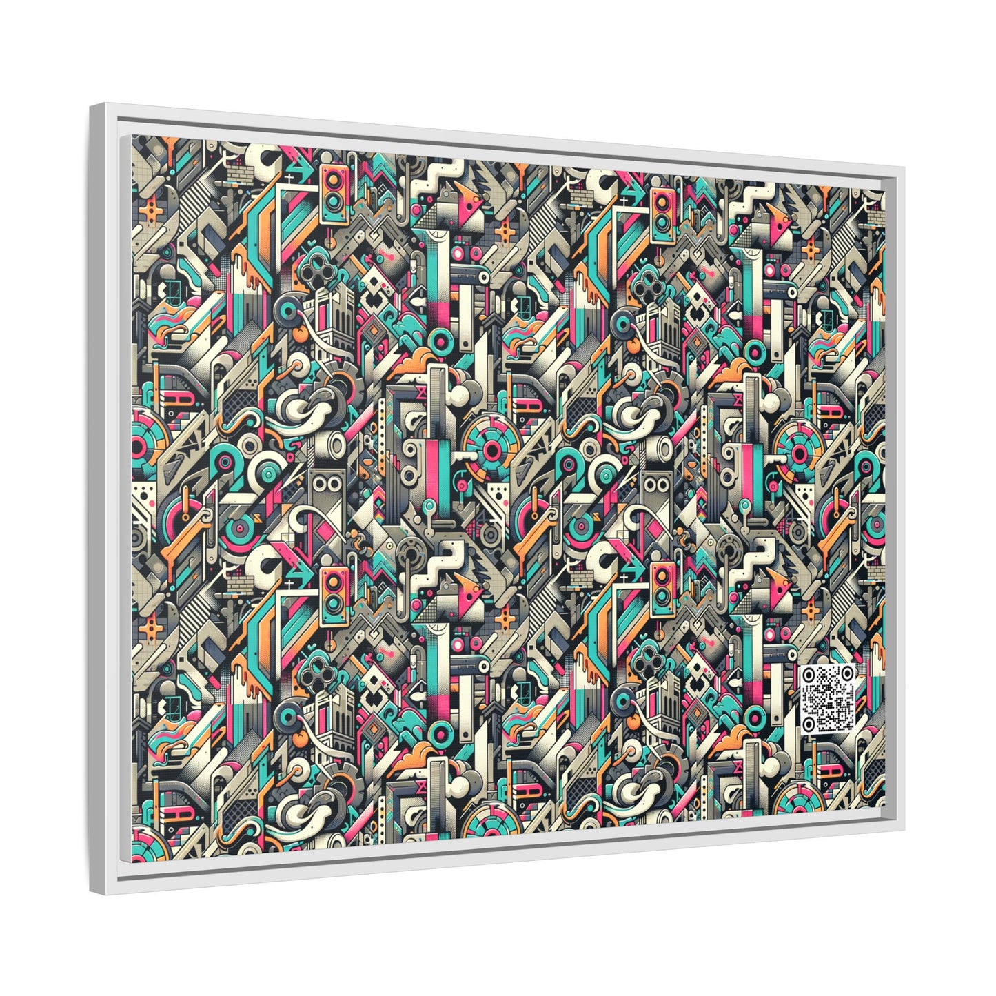 Digital Street Art Urban Street Style Matte Canvas, Framed (multi-color) - 8404 Design-74 A