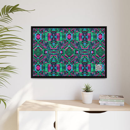 Digital Glitch Vibes Tech-Inspired Streetwear Matte Canvas, Framed (multi-Color) - 8404 Design-71 A