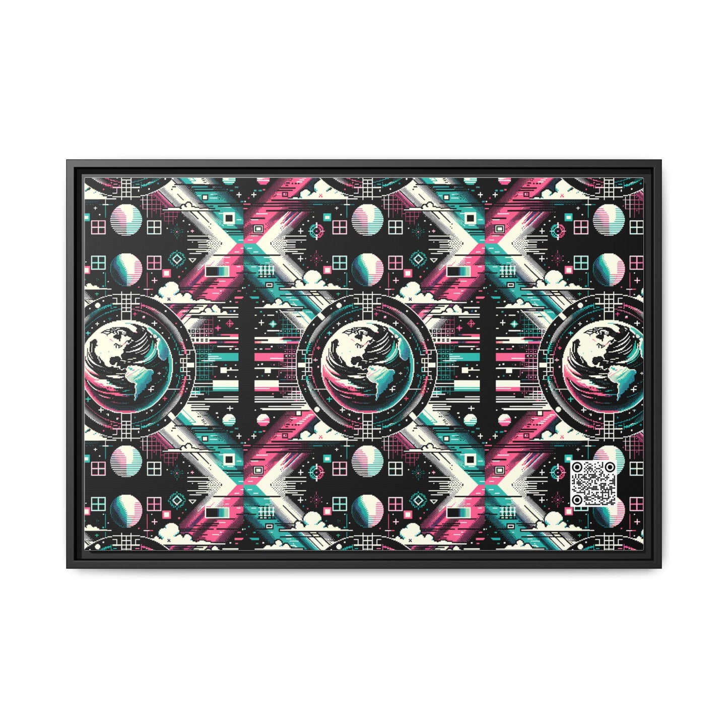 Digital Artistry Digital-native Streetwear Matte Canvas, Framed (multi-color) - 8404 Design-62 A