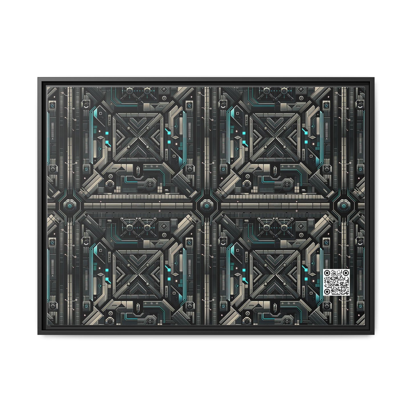 Tech Noir Futuristic Tech Aesthetic with a Dark Twist Matte Canvas, Framed (multi-color) - 8404 Design-59 A