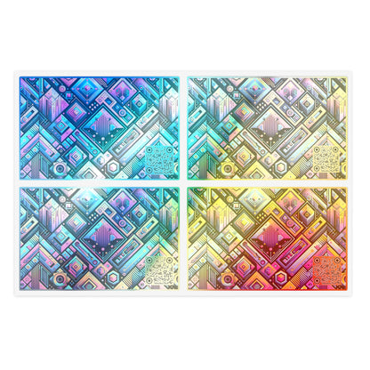 Tech-Inspired Graphics Cyberpunk Cool Sticker Sheets - 8404 Design-46