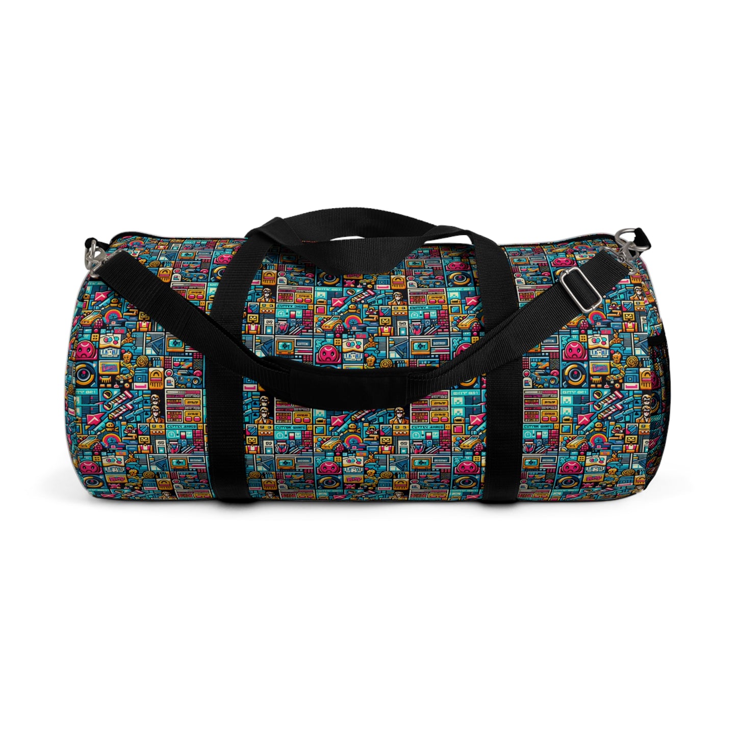 Digital Pop Culture Mashup Maximalist Pop Duffel Bag - 8404 Design-47