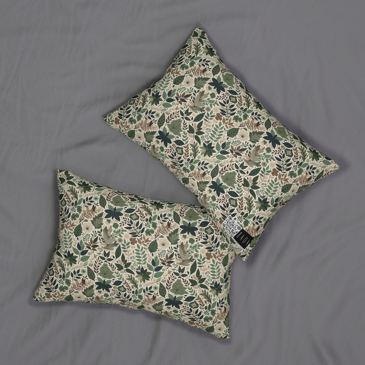 Streetwear Sustainability Environmentally Conscious Streetwear with a Natural Aesthetic Spun Polyester Lumbar Pillow - 8404 Design-57 B