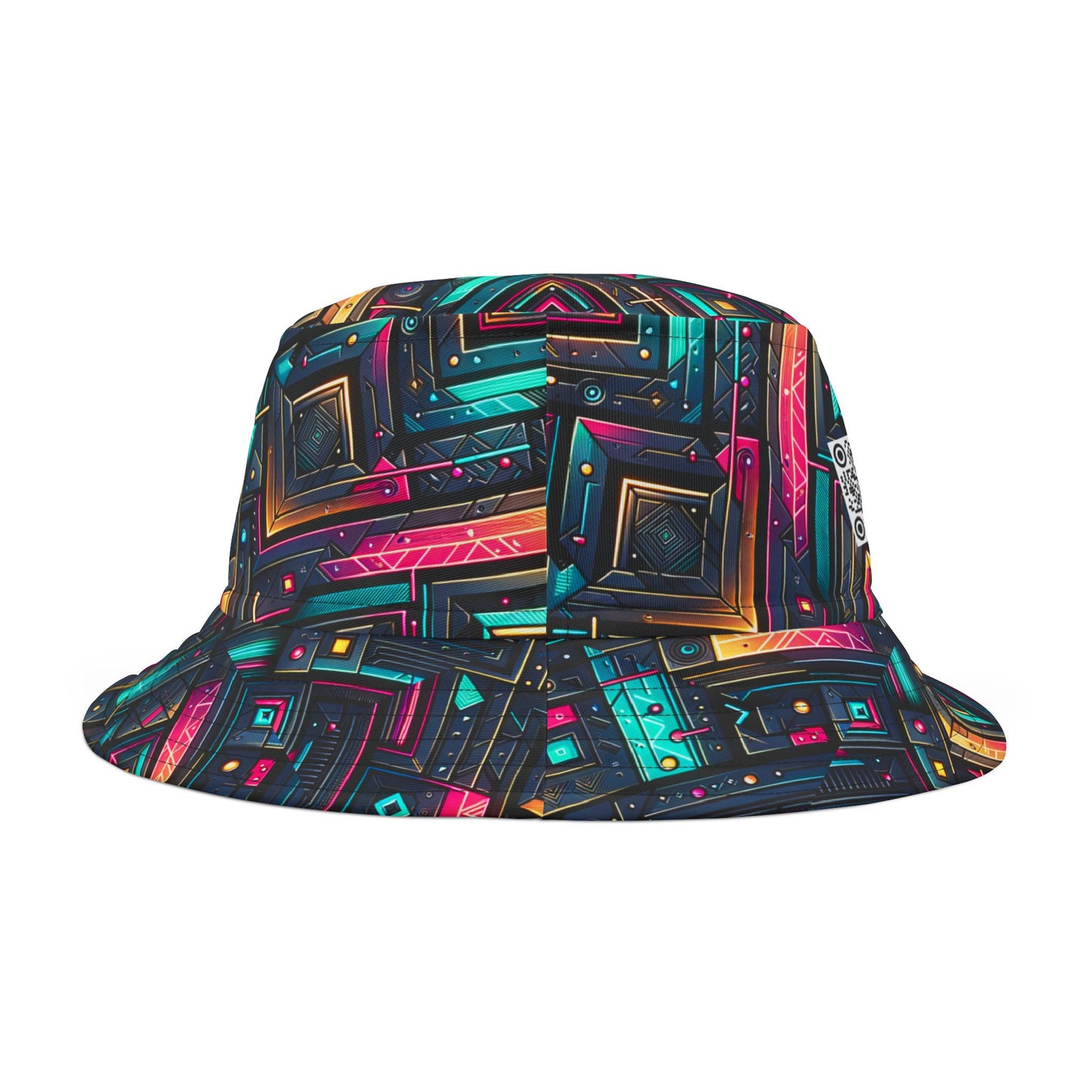 Tech-Inspired Graphics Cyberpunk Cool Bucket Hat - 8404 Design-67