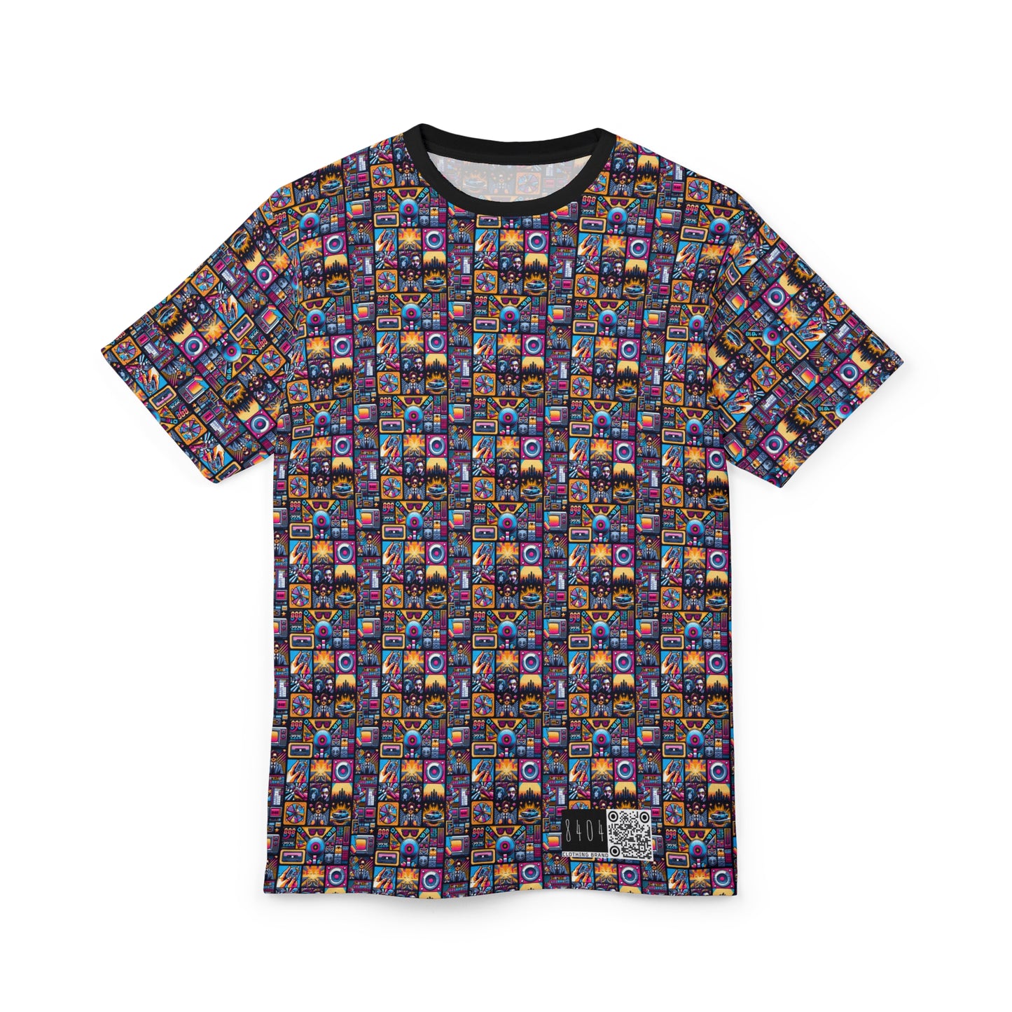 Digital Pop Culture Mashup Maximalist Pop Unisex Cut & Sew Tee - 8404 Design-52