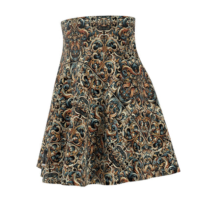 Urban Renaissance Historical Fusion With Street Edge Women's Skater Skirt - 8404 Design-59